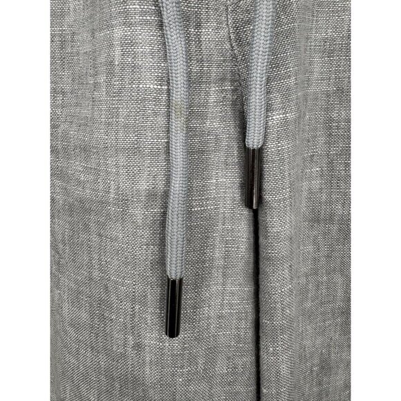 Athleta Women's Linen Drawstring Pants M Gray Breathable Beach Vacation - Picture 8 of 11